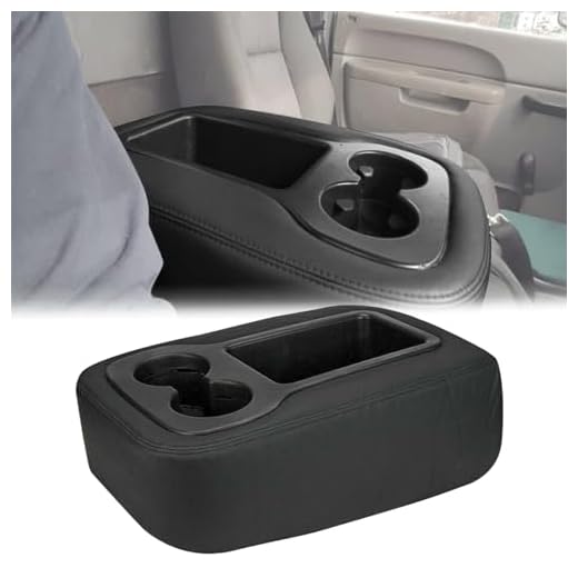 GXARTS Jump Seat Armrest Cover Black Compatible with Chevy Silverado Tahoe Avalanche Suburban GMC Sierra Yukon Yukon XL 2007 2008 2009 2010 2011 2012 2013 2014 Center Console Cover with Zipper Design