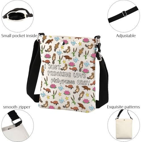 Platypus Crossbody Bag Platypus Lover Gift I Just Freaking Love Platypuses Animal Platypus Owner Gifts Cell Phone Sling Bag3