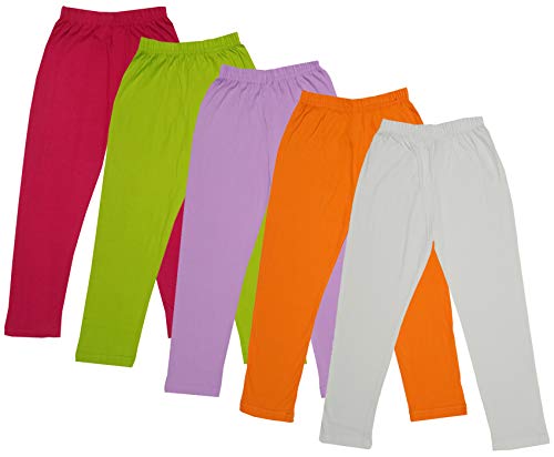 Image of indi weaves Girls Super Soft Cotton Solid Capri Pants Pack of 2