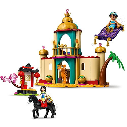 Disney Princess L’Avventura di Jasmine e Mulan, Playset con 2 Mini Bamboline, Cavallo e Tigre 43208 - Lego - Immagine 1
