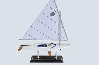 LK Scale Models Wooden Sunfish Model Race with Window Sailboat Decoration 16