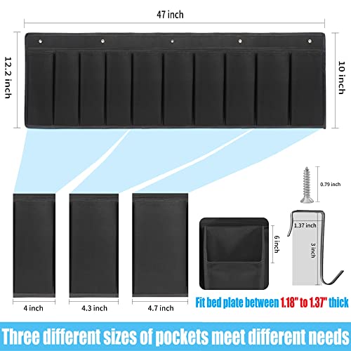 Tioyoty Large Deep Rv Shoe Pockets, Hanging Bedside Shoe Organizer With Three Size Pockets, Storage Pockets Hangs For Toys Garden Tool Accessories, Hanging Shoe Holder For Rv Camper, 10 Pockets Black #TOP2