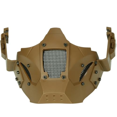 Jungle Leopard Taktische Maske, Halbmaske, Airsoft-Helm, Netzmaske, Kriegsspiel, Paintball, Gesichtsschutz(T)