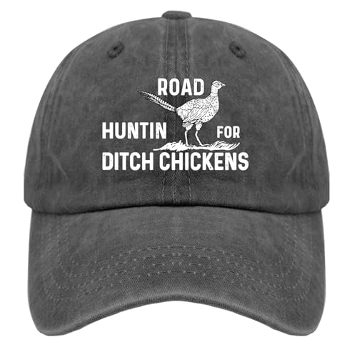 zhusear Road Hunting for Ditch Chickens Caps Gardening Hat Pigment Black Hat for Women Gifts for Grandma Outdoor Hat