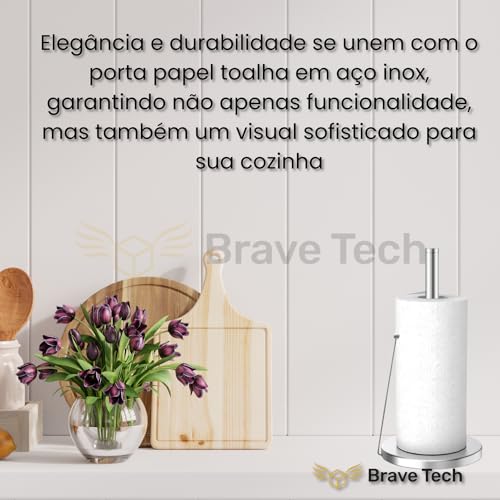 Porta Papel Toalha em Aço Inox Marca: Brave Tech