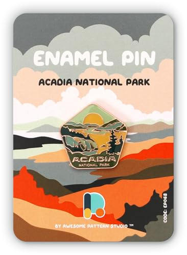 Enamel Pin - Acadia National Park. Collector’s Edition, Durable & Stylish Souvenir Pin for Backpacks, Jackets, Hats, and Accessories, National Park Lovers Gift