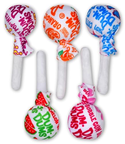 iscream Dum Dums Pops Package 17.5" x 13.75" Pillow Set with Mini Lollipop Candy Pillows