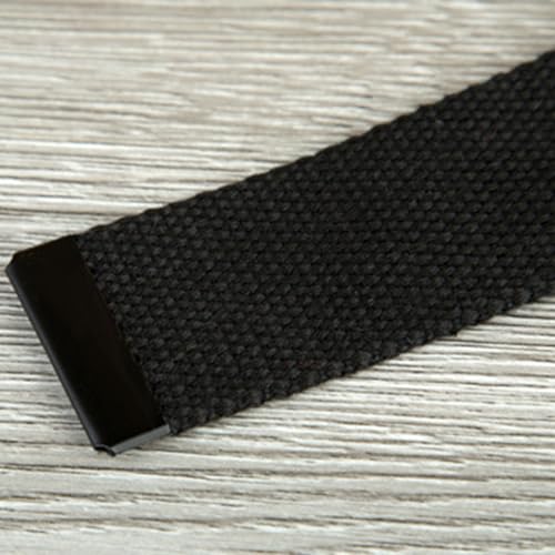 Men's Women's Adjustable Canvas Woven Waistband Waist Belt Strap Metal D Ring Buckle Waistbelt3