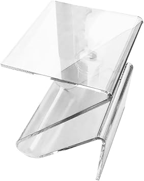 Acrylic Side Table, Clear Modern Small Coffee Tables Drink Table Acrylic Nightstand with Storage Slots Aesthetic End Table for Home Office, Living Room Color Clear