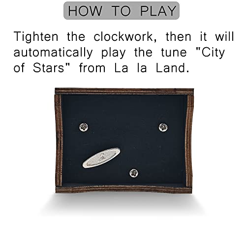 Sooharic La La Land Music Box Wind Up, 18 Note Mechanism Antique Carved Music Box (La La Land)