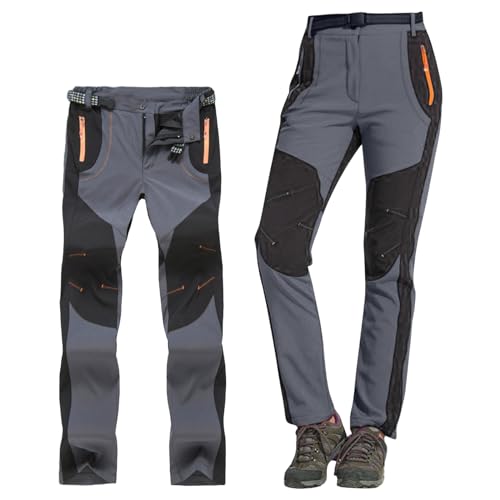 Vokkrv Pantalones de Trabajo Mujer Invierno Con Forro Polar - Softshell Exteriores Para Esquí, Trekking, Senderismo y Montaña - Elásticos y Calientes