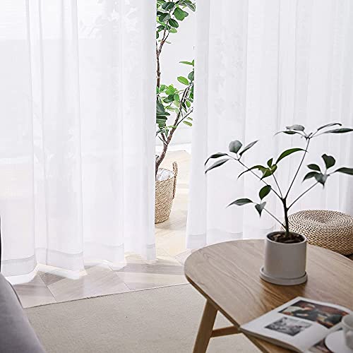 AIFY レースカーテン 2枚組 幅100×丈108cm 夜も透けない 夏用 遮熱 断熱 遮像...