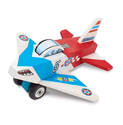 Melissa & Doug Decorate-Your-Own Wooden Craft Kits Set - Plane, Train, And Race Car #TOP6