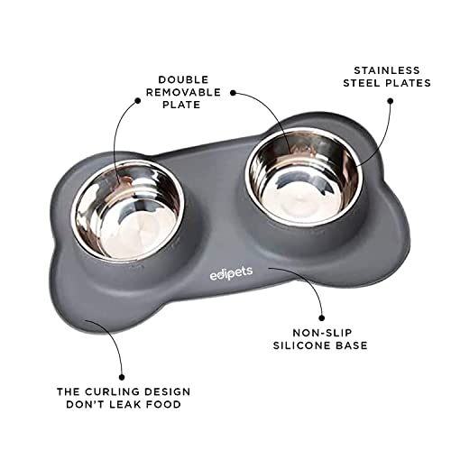 Edipets, Ciotole per Cani Gatti, Doppio Piatto