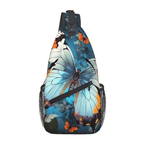 Bolso cruzado para hombre con diseño de mariposa miniatura 1