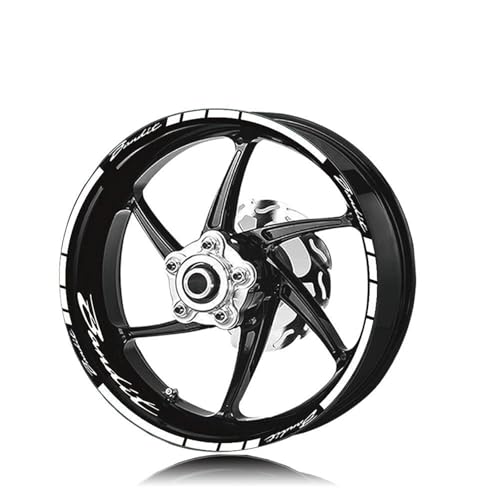 YOUZKA Stickers Autocollant Réfléchissant De Roue Et De Jante De Moto, Autocollants De Protection De Décoration De Pneu pour Bandit Bandit 1200 600(Wit)