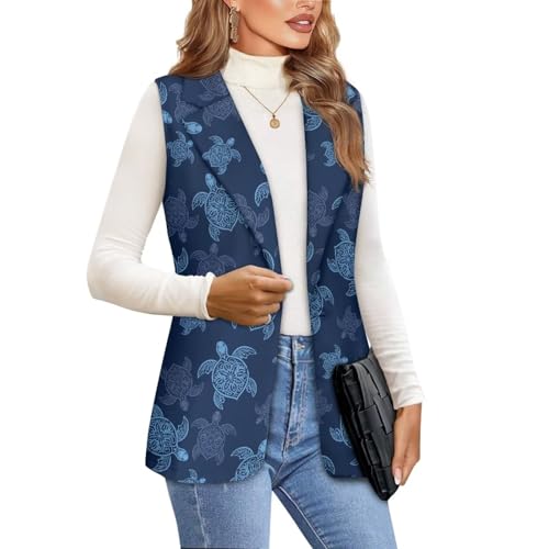 Women Sleeveless Vest Suit Casual Waistcoat 1 Button Blazer Suit Tank Top for Wedding Party Size S-5XL2