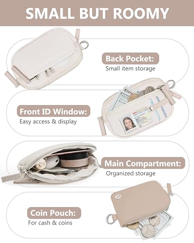 Image of Wallet Wristlet for Women, RFID Wallet Keychain with Dual Pocket | Nylon Wristlet Wallet with Coin Purse, ID Window, Card Holder and Small Wallet Design