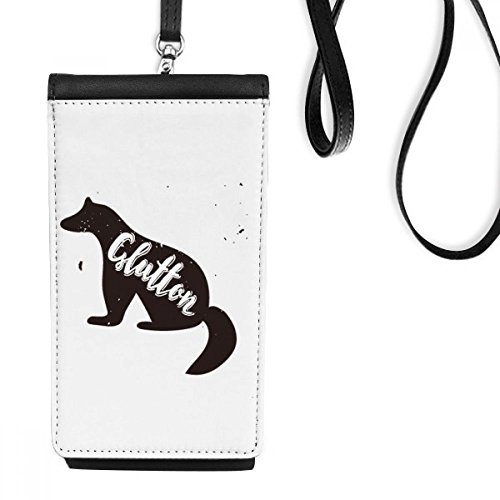 Porte-monnaie cadeau glouton noir et blanc et sa pochette smartphone suspendue