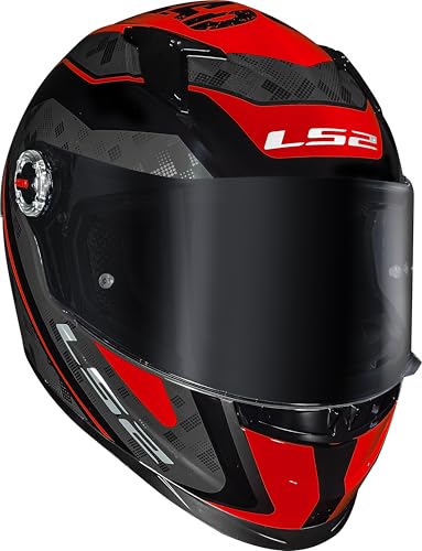 Capacete Ls2 FF358 S Striker Titanium / Red - 60/L