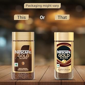 NESCAFE Gold Instant Coffee Powder | Premium Imported Coffee | Freeze Dried | Rich & Smooth Taste | 50g, Jar