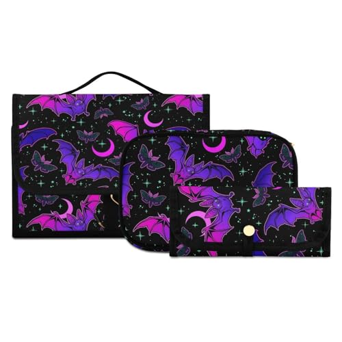 Trousse de toilette portable transparente rose doré motif léopard