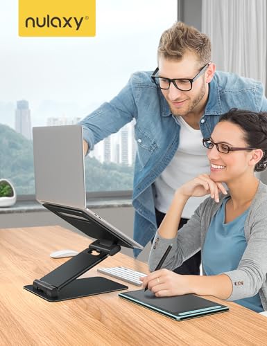 Nulaxy Height Adjustable Aluminum Laptop Stand — view 7