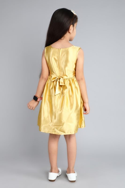 Image of Funshine Girls Spring Summer Casual Dress for Kids | Soft Breathable Comfortable Everyday Wear for Play School Outings Birthday Parties & Family Occasions | Stylish Lightweight Trendy Outfit