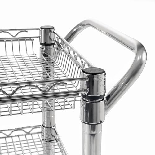 Seville Classics SHE99307ZB Ultradurable Nsf Commercial Heavy Duty Metal Rolling Utility Cart thumb #4