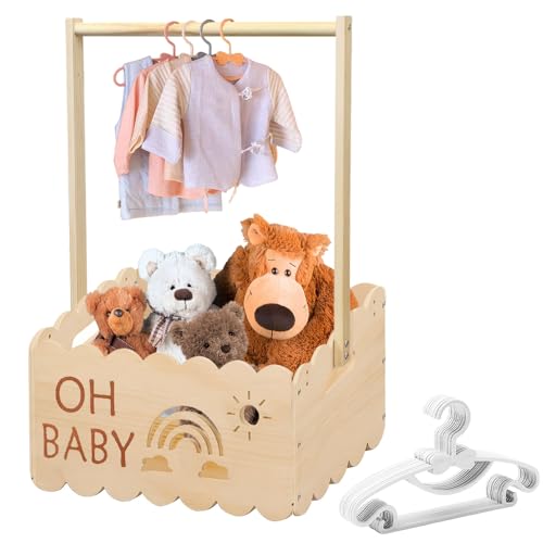 Boîte en bois pour fête prénatale et paniers de rangement bébé