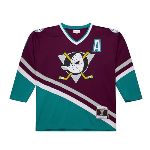 Teemu Selanne Anaheim Ducks 1996-97 Mens Power Play Jersey (US Alpha X-Large Regular Regular Red)