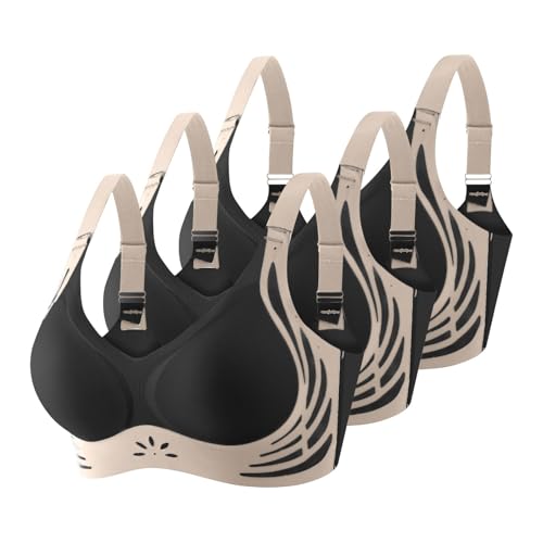 Sujetador Deportivo Push up sin Costuras y cómodo para Mujer, Conjunto de 3 Piezas, diseño clásico, sin Relleno, para Uso Diario. Sujetador Postoperatorio