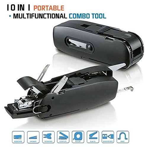 10 in 1 draagbare multifunctionele combo tool,Office briefpapier Set,10 in 1 Multitool schaar flexibele regel… - Image 4