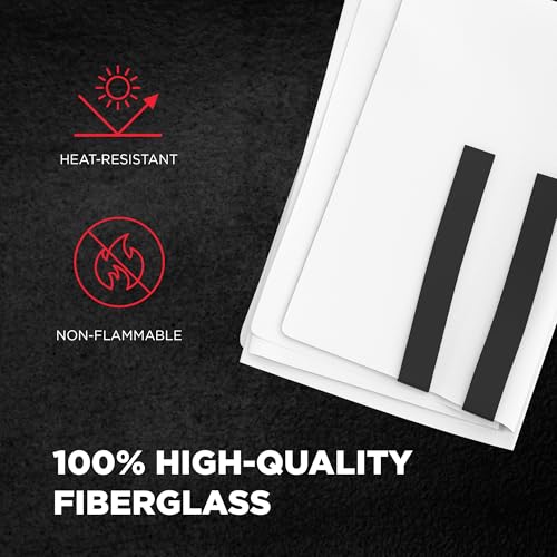 Image of Swiss Safe Emergency Fire Blanket - 39 inch x 39 inch Fiberglass Fire Suppression for Kitchen, Home & Outdoor Safety (1 Pack)