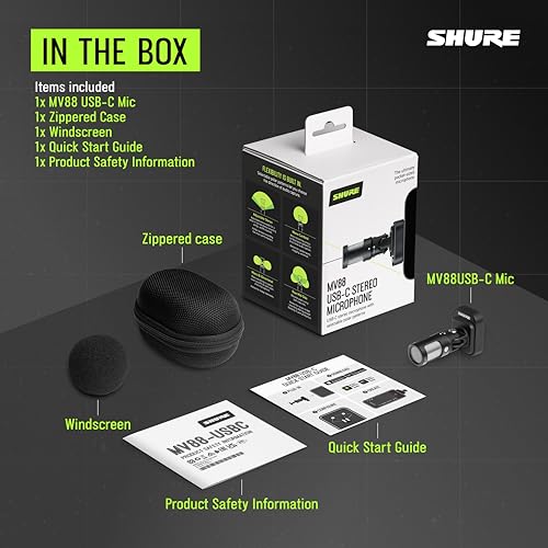 Shure MV88 USB-C Microphone for Mobile Recording - Black - image 4