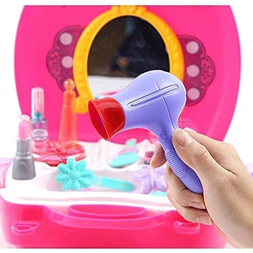 TOYVELLY Dream Fashion Beauty Makeup Pretend Play Toy Set for Girl with Carry Suitcase.- Multi Color 4