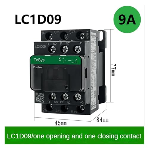Contacteur LC1D09 110V tripolaire noir pour commande de moteur triphasé
