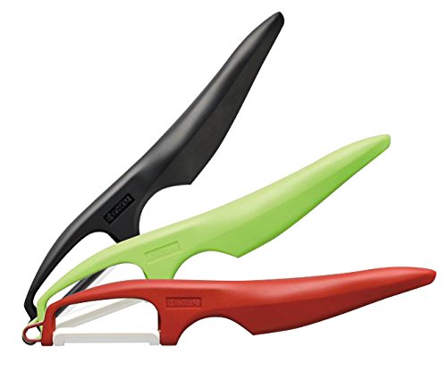 Kyocera Advanced Ceramic Vertical Double Edge Blade Peeler, Black #TOP2