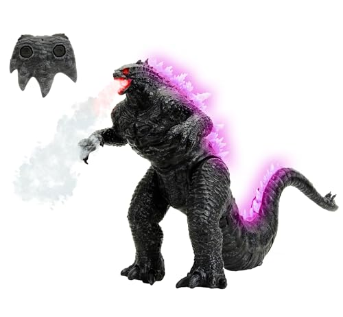 Jada Toys Godzilla Heat-Ray Breath RC Echse ferngesteuert (63 cm) mit Wasserdampf-Hitzestrahl & Sound-Licht-Effekten, ab 6 Jahre - 253256005