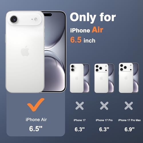 Coque iPhone Air 6,5 cuir véritable étui anti-trace noir