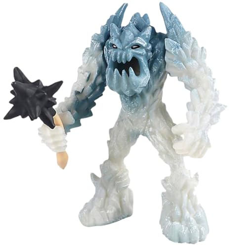 SKIPTHYBER EisMonster Anime Figura Monstruo del Hielo Figura Plástico Figuras Miniatura Monstruo de Nieve de Hielo con Brazos Móviles Coleccionables Animaciones Modelo de Personaje de Juguete (11CM)