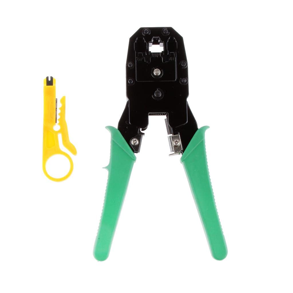 ELBME® Network LAN Kit RJ45 Cat5e RJ11 PC Cable Tester Crimping Crimper Punch Tool-image-42