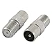 uxcell 5 Pcs RF Coax F Female to PAL Male Connector TV Antenna Adapter