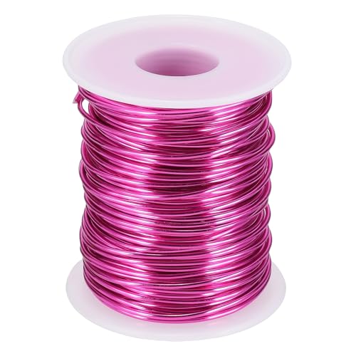 Fil aluminium 1.5mm rouge rose 30m pour bijoux et loisirs créatifs