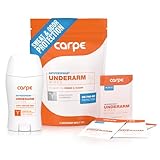 Carpe Antiperspirant Underarm and On-The-Go Wipes Package (1 Underarm Clinical Strength, 15 Individual Antiperspirant On-The-Go Wipes), Stop Excessive Sweat - Great for Hyperhidrosis