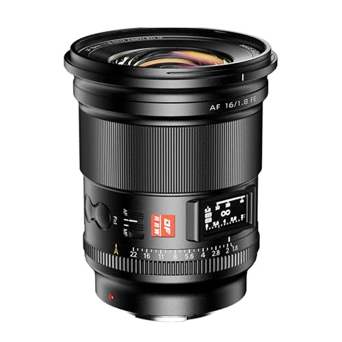 Image of VILTROX 16mm f /1.8 FE Full Frame Lens for Sony E-Mount, Auto Focus Large Aperture Wide-Angle Lens with Built-in LCD Screen Compatible with Sony E-Mount Cameras a6100 a7 a7C a7III a7RIII a7RIV a7RV a9