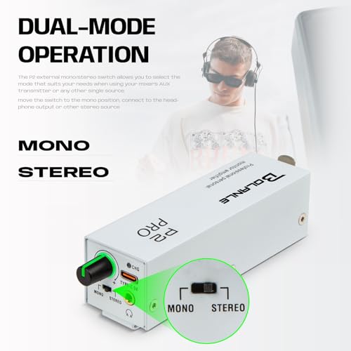 image for Bolanle P2 Portable in Ear Monitor Amplifier, Headphone Amp with XLR a