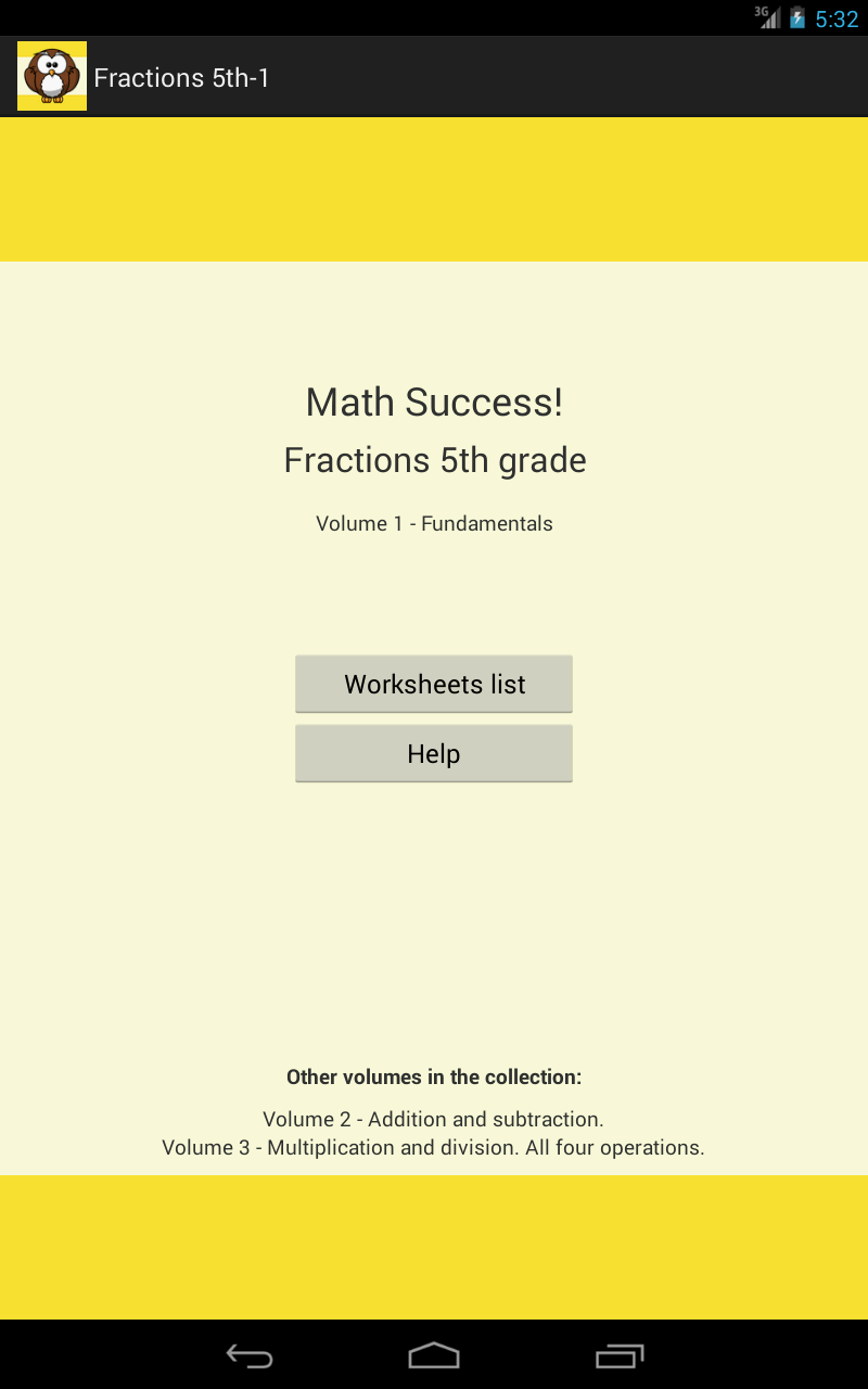 Math Success: Fractions 5th grade - volume 1 - App on Amazon Appstore