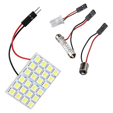 Unipower TMT Leds(TM) Bombilla LED Panel 24 LED SMD 5050 Coche Moto T10 W5W BA9S Festoon C5W Interior Placa LED