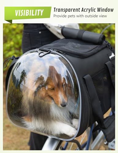 Pecute-Dog-Basket-for-Bike-Dog-Bike-Basket-for-Small-Dog-Cat-Puppies-Pet-Basket-for-Bike-Riding-Multiple-Storage-Pockets-Removable-Sun-Shield-Pet-Carrier-with-Shoulder-Strap - Cucciolini Doodles   Pecute-Dog-Basket-for-Bike-Dog-Bike-Basket-for-Small-Dog-Cat-Puppies-Pet-Basket-for-Bike-Riding-Multiple-Storage-Pockets-Removable-Sun-Shield-Pet-Carrier-with-Shoulder-Strap